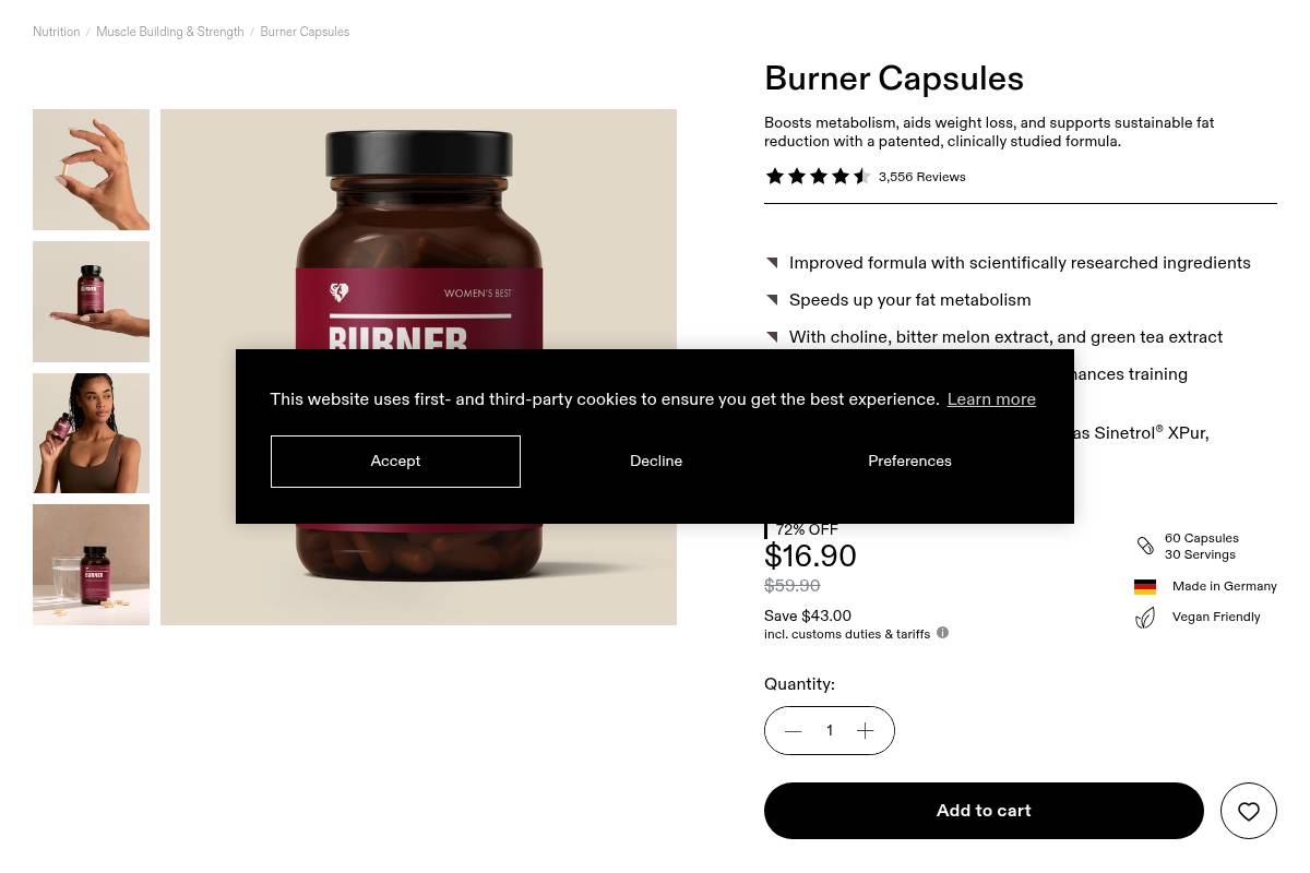 8. Women's Best Burner — Best for European-Formulated with Sinetrol XPur