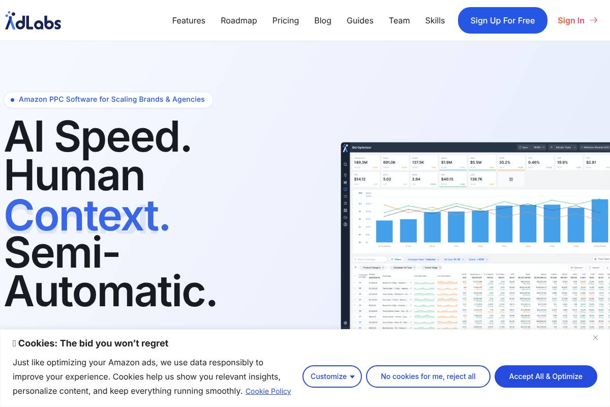 9. AdLabs: Best for Agencies Wanting Semi-Automatic, Human-Approved Bidding