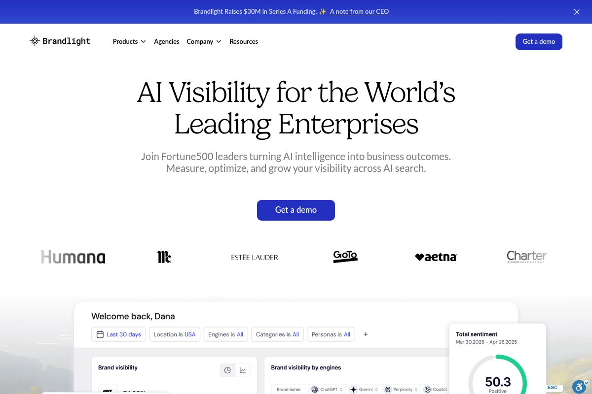 9. BrandLight AI — Best for Enterprise Narrative Control