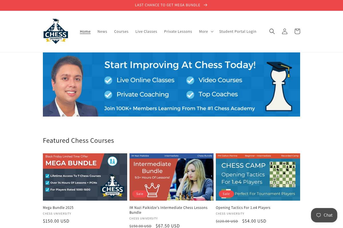 9. Chess University: Best for Live Seminar Memberships with Recorded Archive