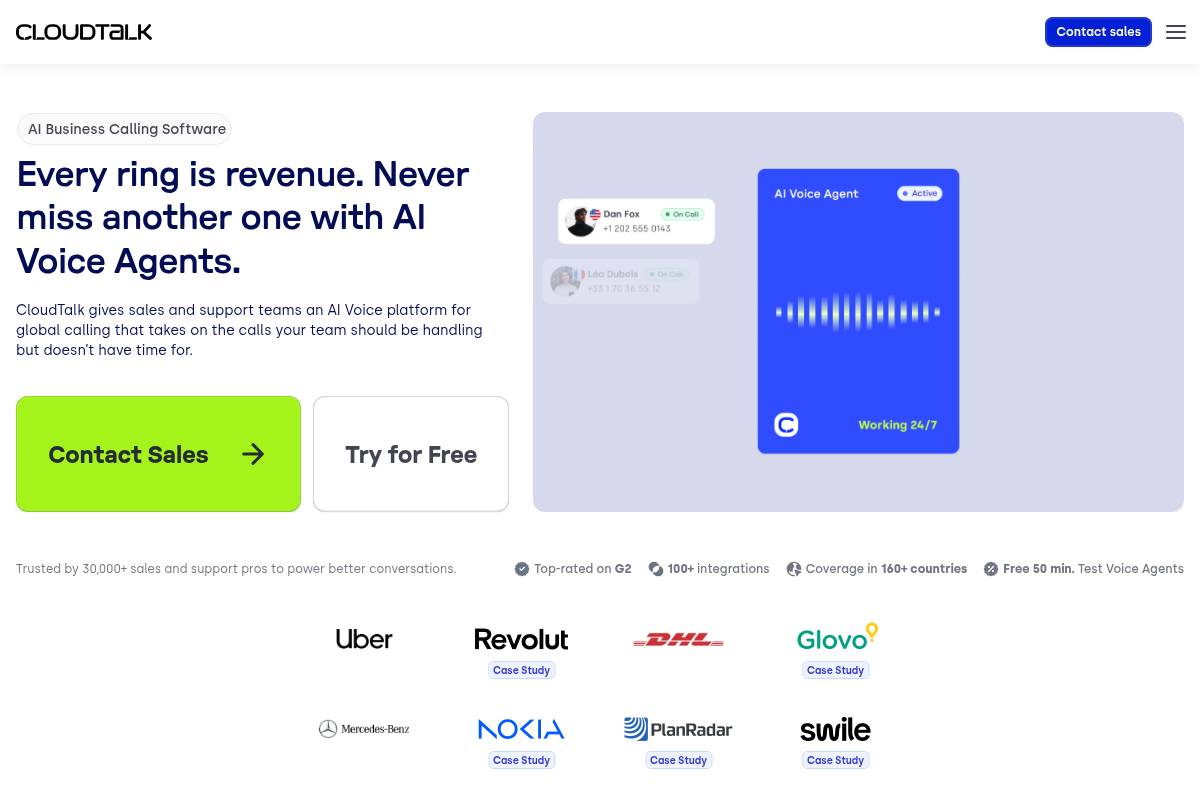 9. CloudTalk — Best for SMB Sales Teams