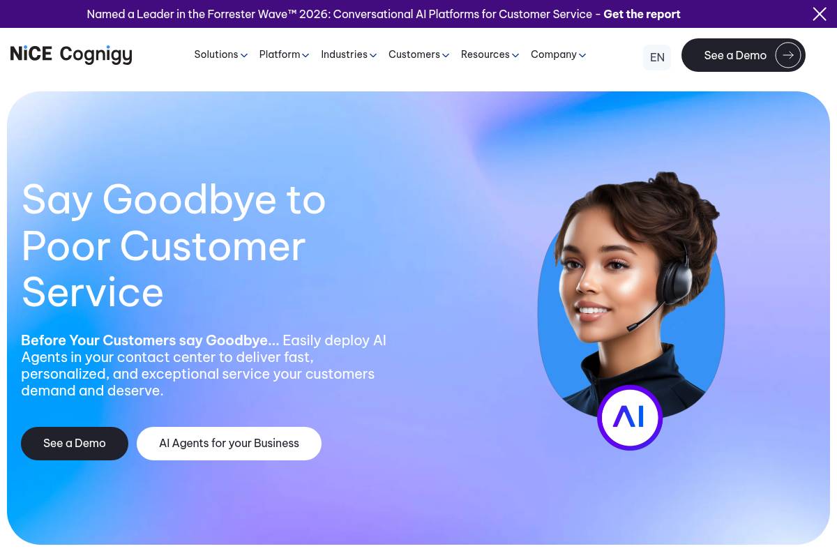 9. Cognigy (NICE Cognigy) — Best for Global Enterprises Orchestrating Multi-Channel AI