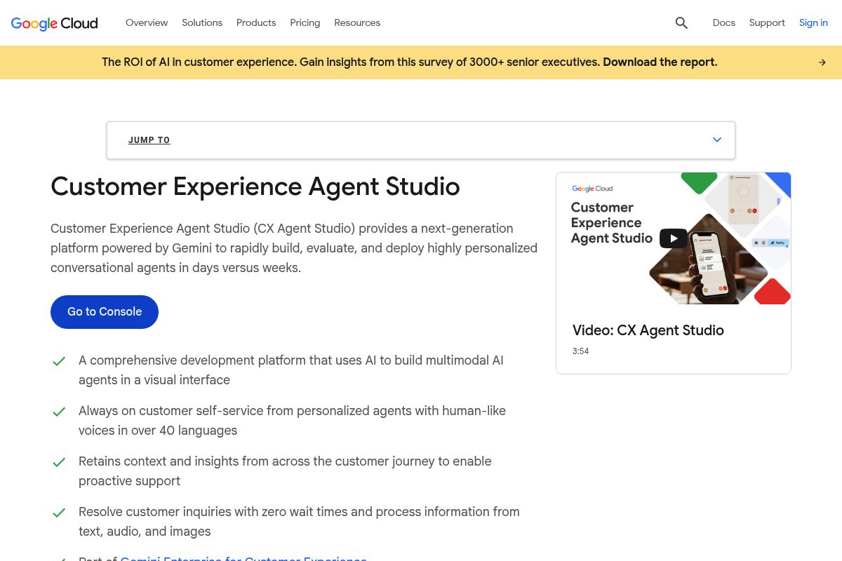 9. Google CCAI / Dialogflow CX — Best for Enterprises Deeply Invested in Google Cloud