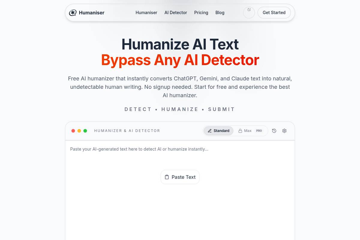 9. Humaniser — Best for Simple One-Click Conversion