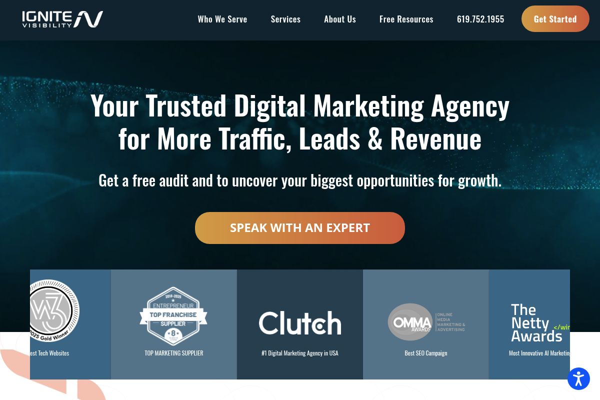 9. Ignite Visibility: Best for Full-Service SEO, Paid Media, and Amazon