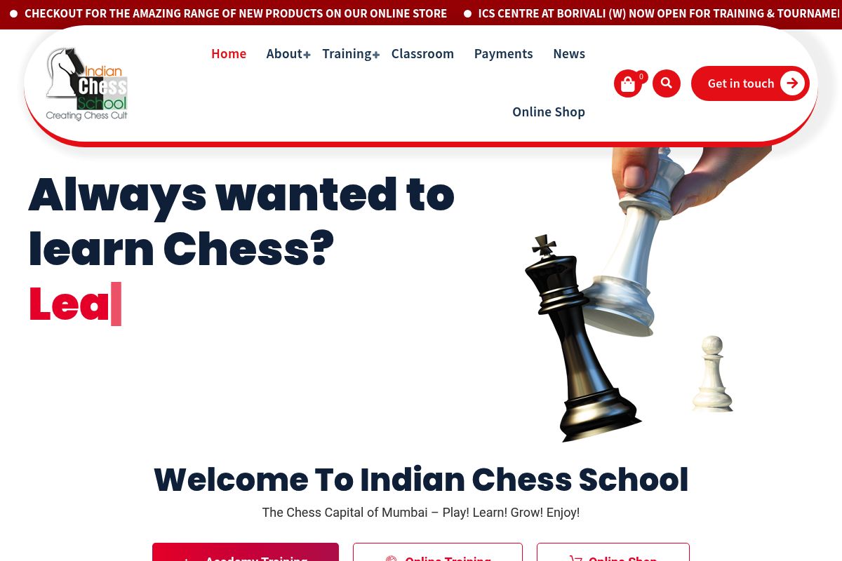 9. Indian Chess School — Best for Technology-Driven Learning