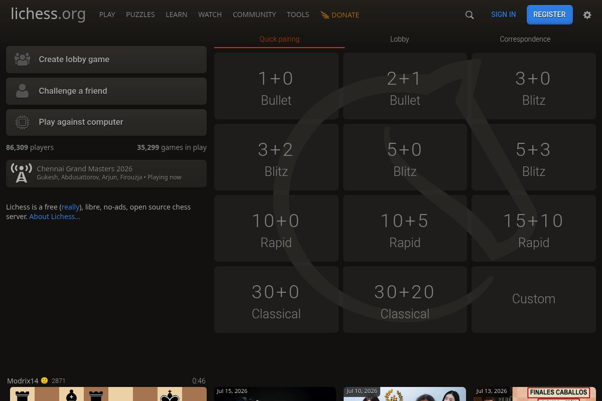 9. Lichess — Best for Free Unlimited Practice, Puzzles, and Game Analysis