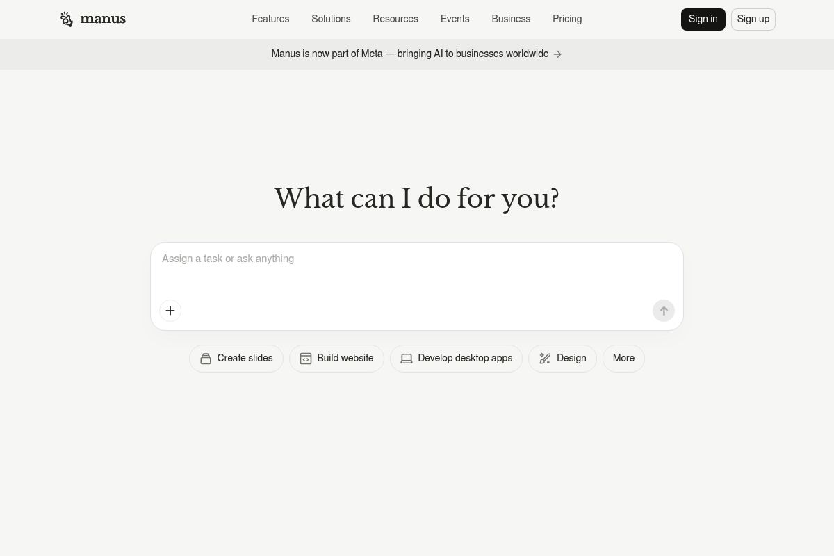 9. Manus — Best for AI-Native Automation and Research Extensions