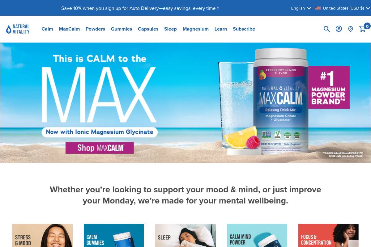 9. Natural Vitality CALM — Best for Budget-Friendly Magnesium-Based Daily Stress Relief