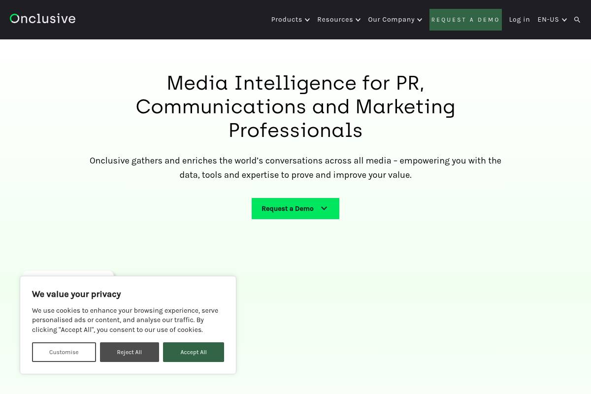 9. Onclusive — Best for PR and Communications Teams Connecting Media to AI Visibility
