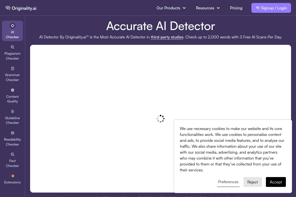 9. Originality.ai: Best for AI Detection and Content Integrity