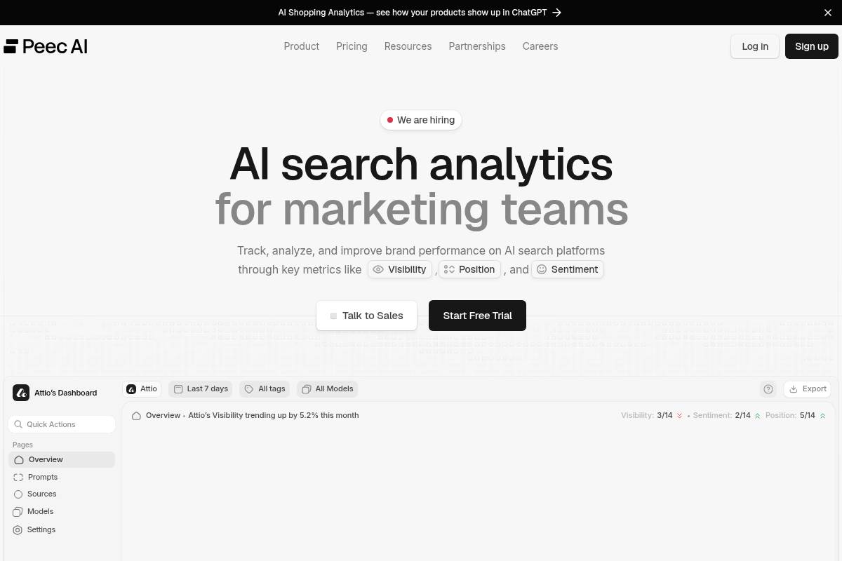 9. Peec AI — Best for International and Multilingual Brand Visibility