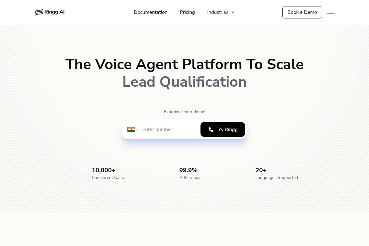 9. Ringg AI — Best for Multilingual Global Operations