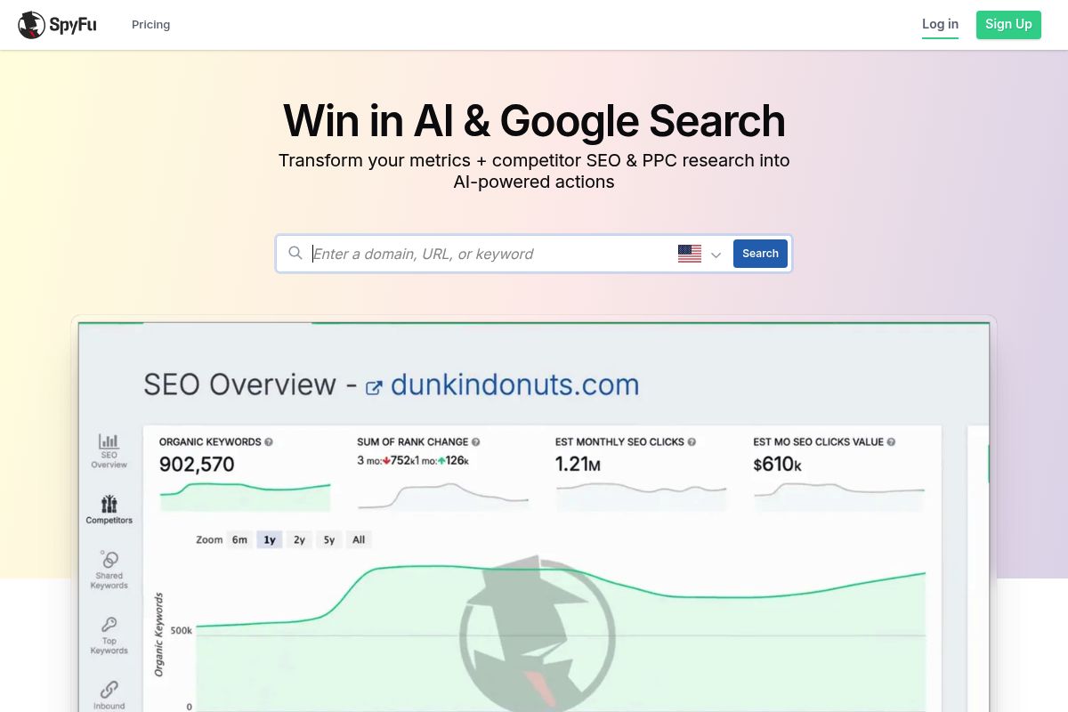9. SpyFu: Best for Competitor Keyword and PPC Intelligence