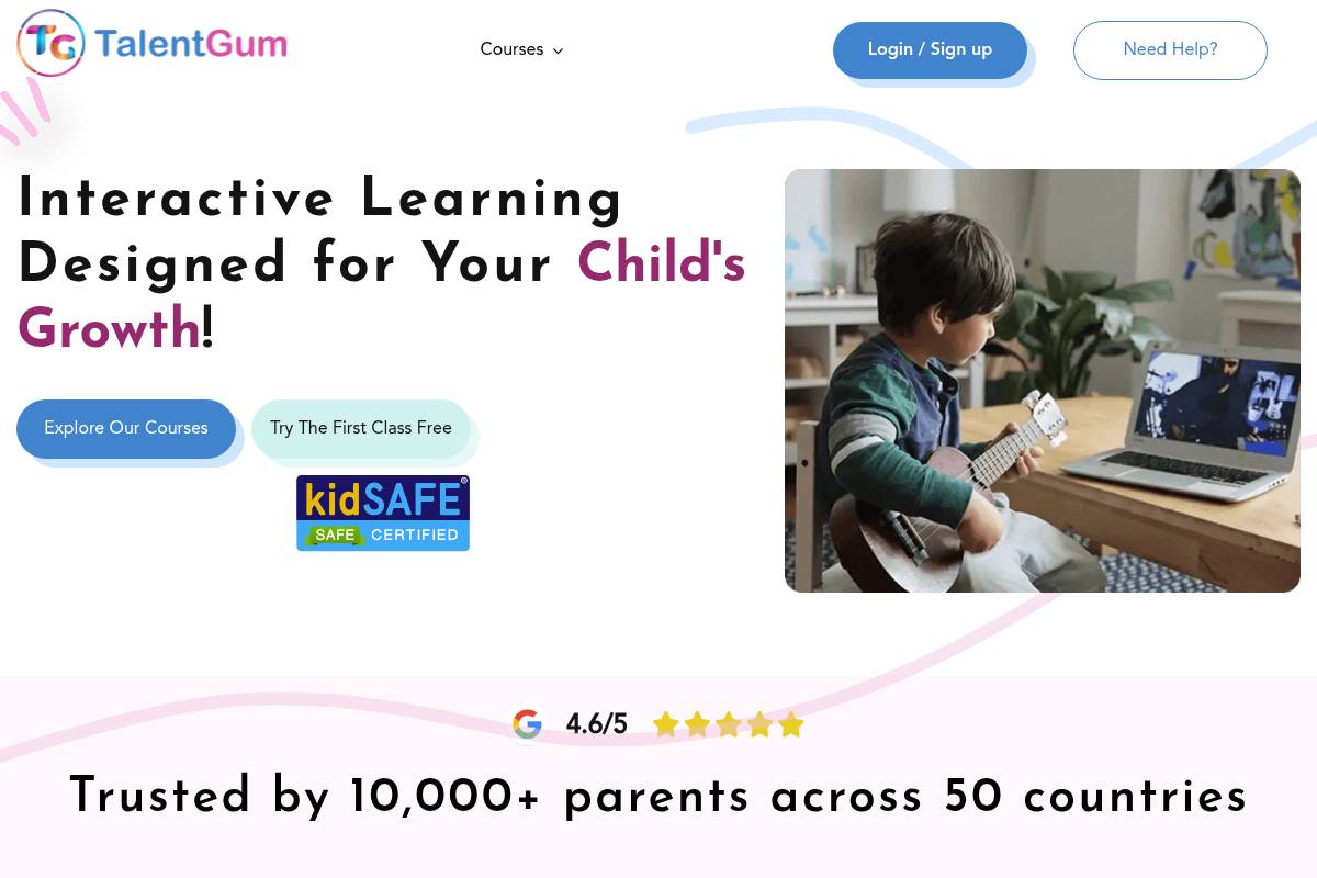 9. TalentGum — Best for Flexible Live Classes with a FIDE Certification Pathway