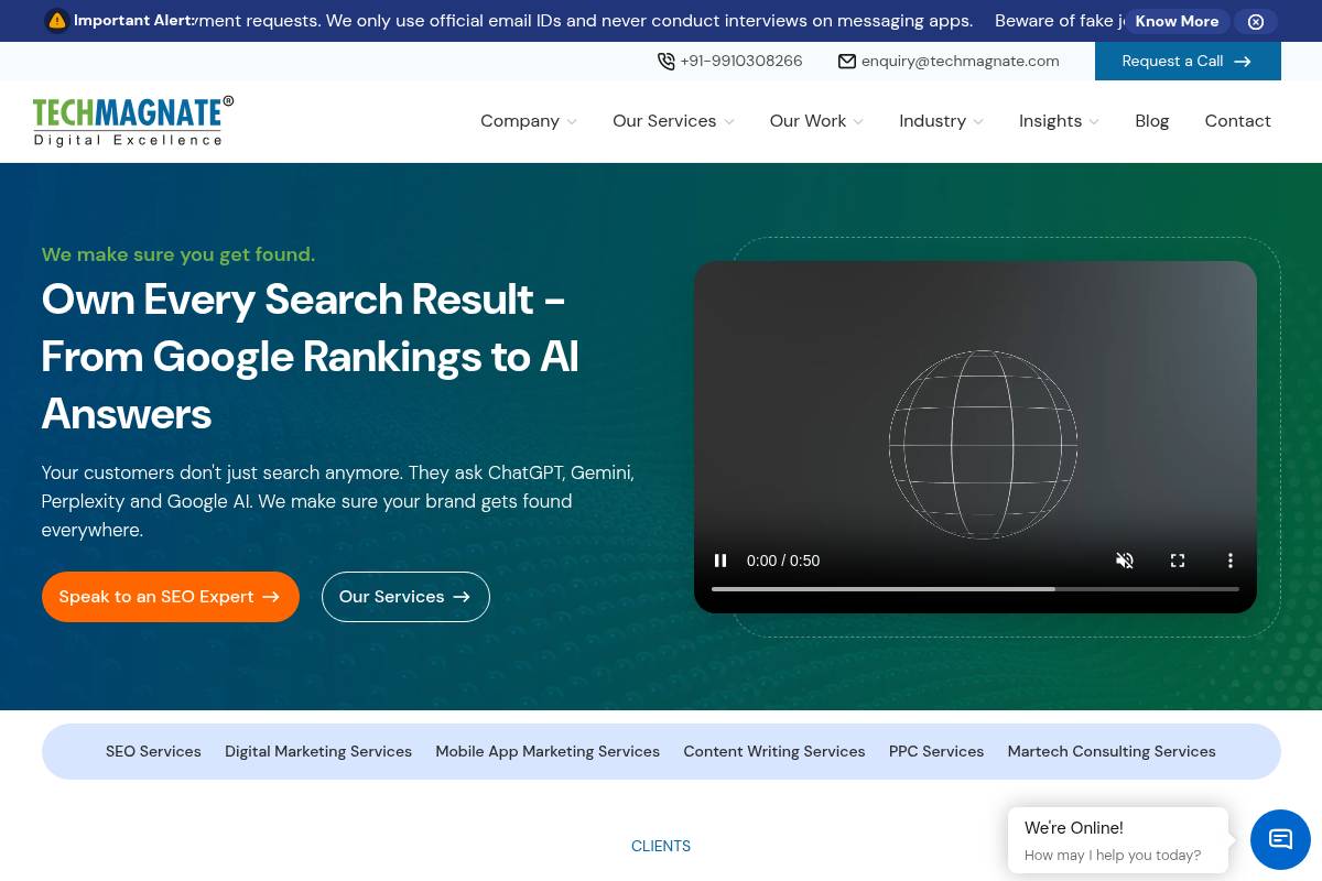 9. Techmagnate: Best for AI SEO and Ecommerce Search Visibility