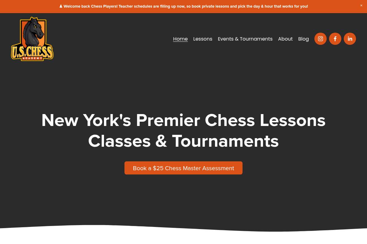 9. US Chess Academy: Best for Premium Private Lessons With Titled New York Coaches