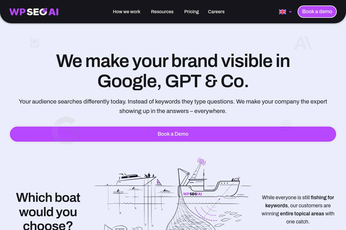 9. WP SEO AI — Best for Fully Managed GEO and SEO Without Internal Overhead