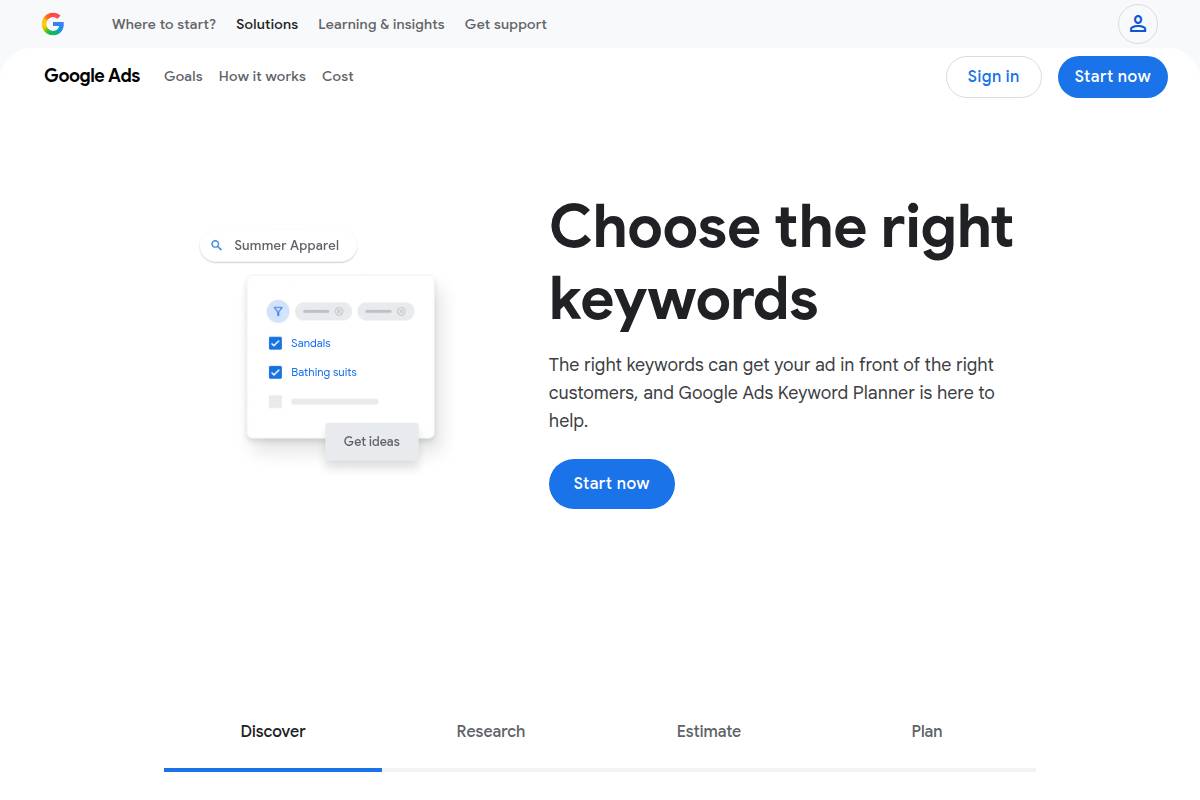 Google Keyword Planner