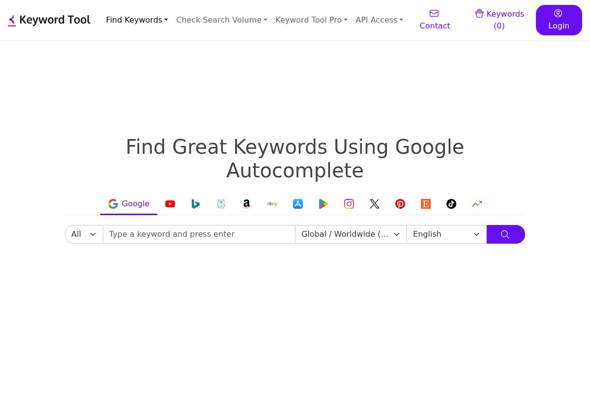 Keyword Tool (keywordtool.io)
