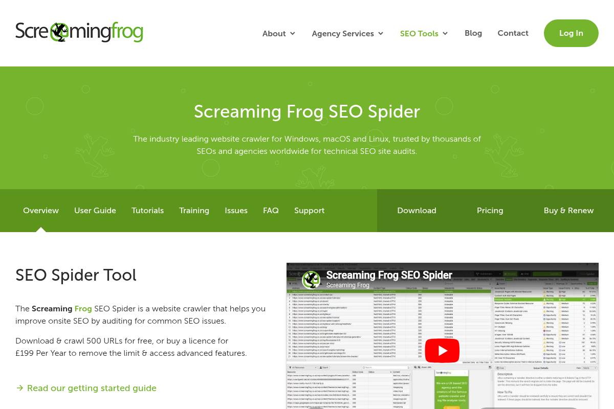 Screaming Frog SEO Spider